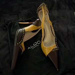 ALDO, 9M, Brown & Tan, gently worn, Patton leather